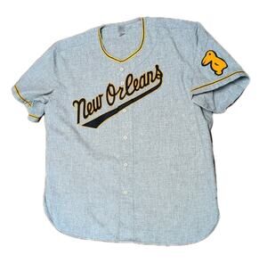 Ebbets Field Flannels New Orleans Pelican Rare Jersey Wool Made In USA Size 2XL